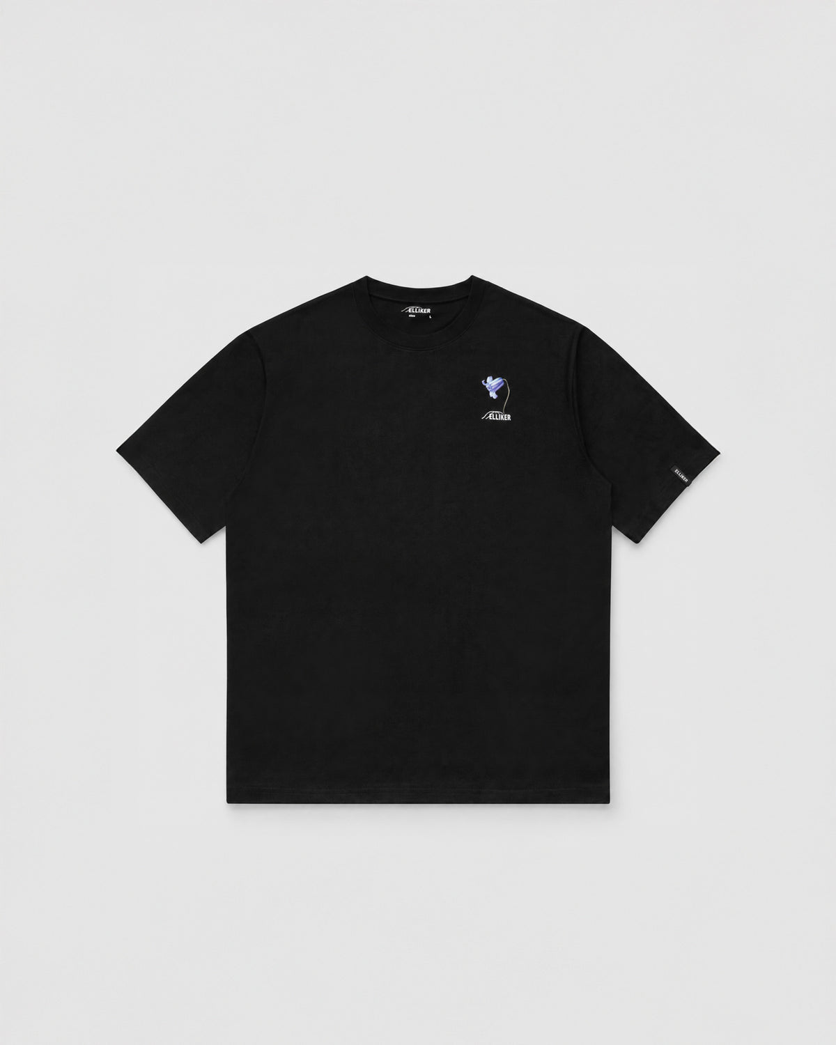 RILL BLUEBELL PRINT SHORT SLEEVE T-SHIRT BLACK