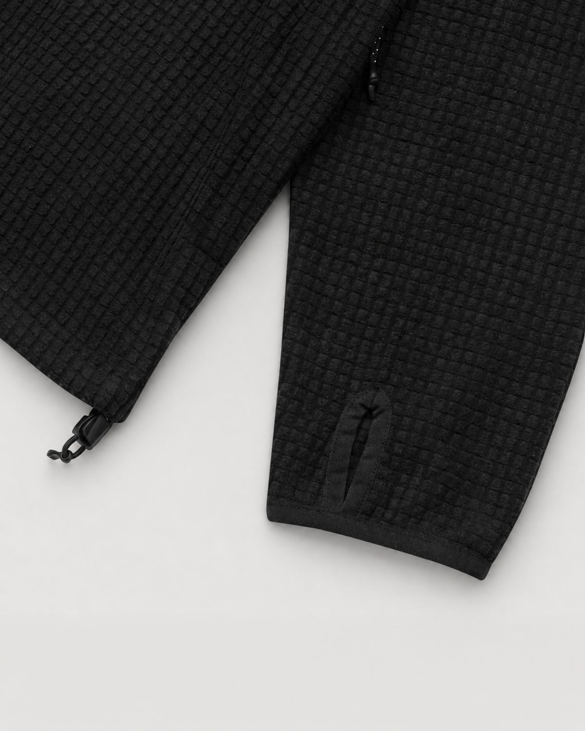 HUDSWELL PULLOVER GRID FLEECE HOODIE BLACK