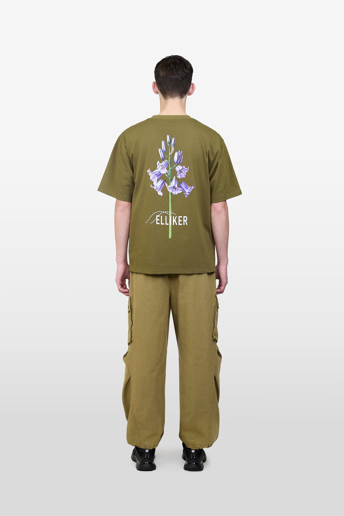 RILL BLUEBELL PRINT SHORT SLEEVE T-SHIRT MOSS GREEN