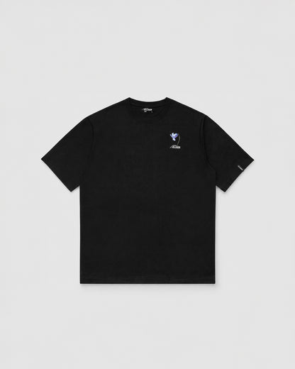 RILL BLUEBELL PRINT SHORT SLEEVE T-SHIRT BLACK 