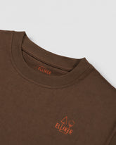 RILL CAMPFIRE PRINT SHORT SLEEVE T-SHIRT DARKBROWN 
