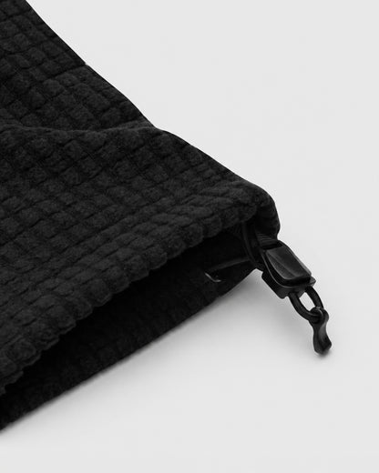 HUDSWELL PULLOVER GRID FLEECE HOODIE BLACK 