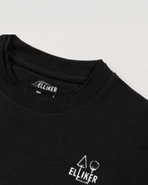 LOWN CAMPFIRE PRINT LONG SLEEVE T-SHIRT BLACK 