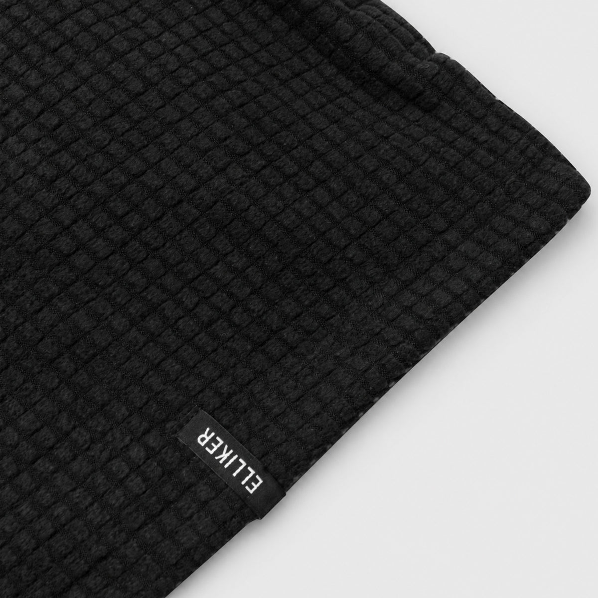 HUDSWELL PULLOVER GRID FLEECE HOODIE BLACK 