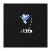 RILL BLUEBELL PRINT SHORT SLEEVE T-SHIRT BLACK 