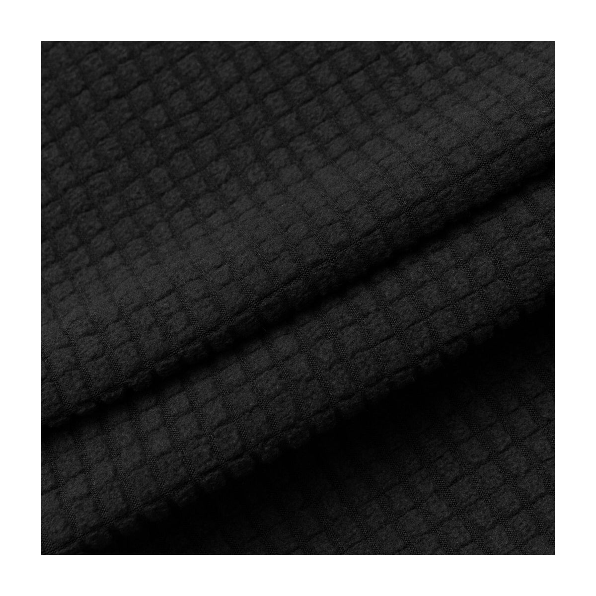 HUDSWELL PULLOVER GRID FLEECE HOODIE BLACK 