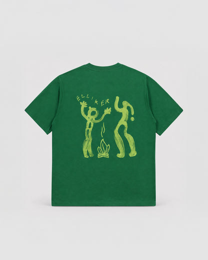 RILL CAMPFIRE PRINT SHORT SLEEVE T-SHIRT JADE 