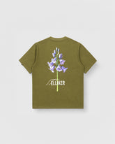RILL BLUEBELL PRINT SHORT SLEEVE T-SHIRT MOSS GREEN 