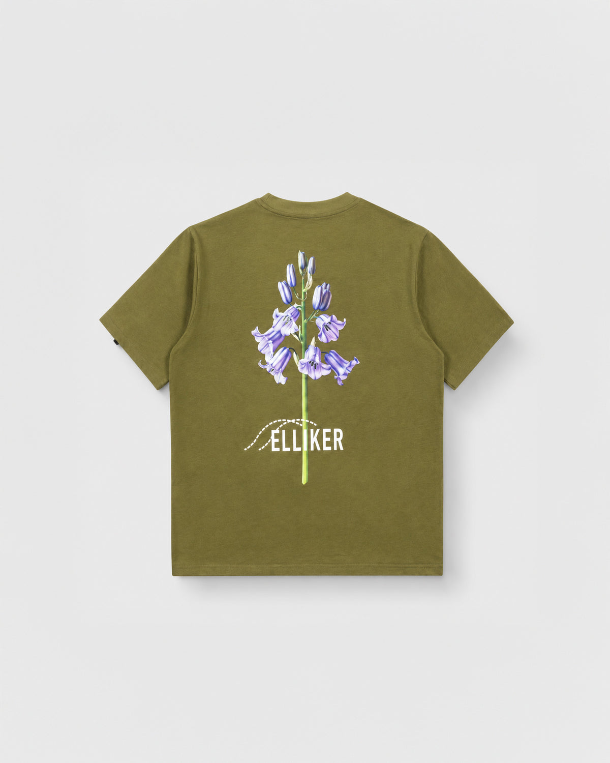 RILL BLUEBELL PRINT SHORT SLEEVE T-SHIRT MOSS GREEN 