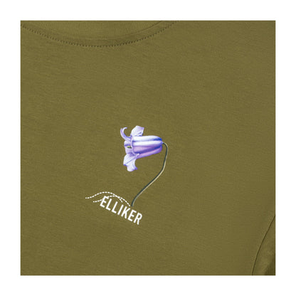 RILL BLUEBELL PRINT SHORT SLEEVE T-SHIRT MOSS GREEN 