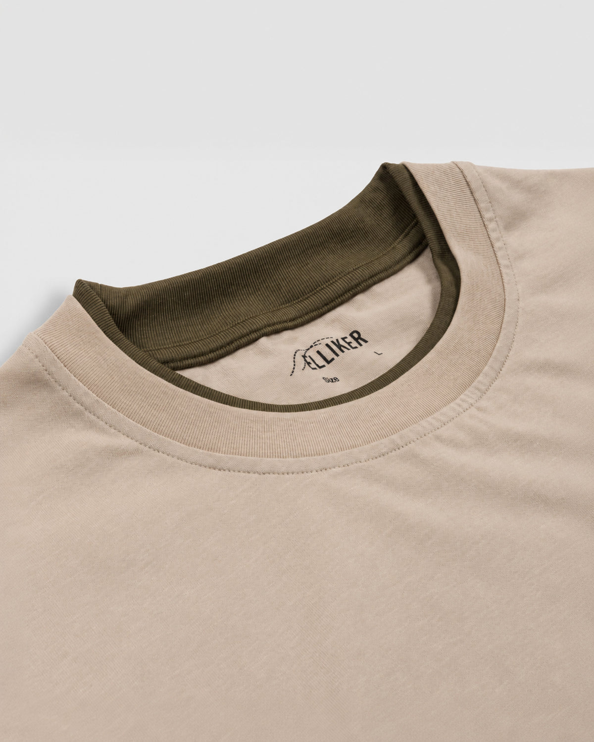 LOWN CAMPFIRE PRINT LONG SLEEVE T-SHIRT PEBBLE 