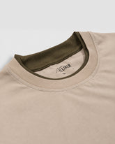 LOWN CAMPFIRE PRINT LONG SLEEVE T-SHIRT PEBBLE 