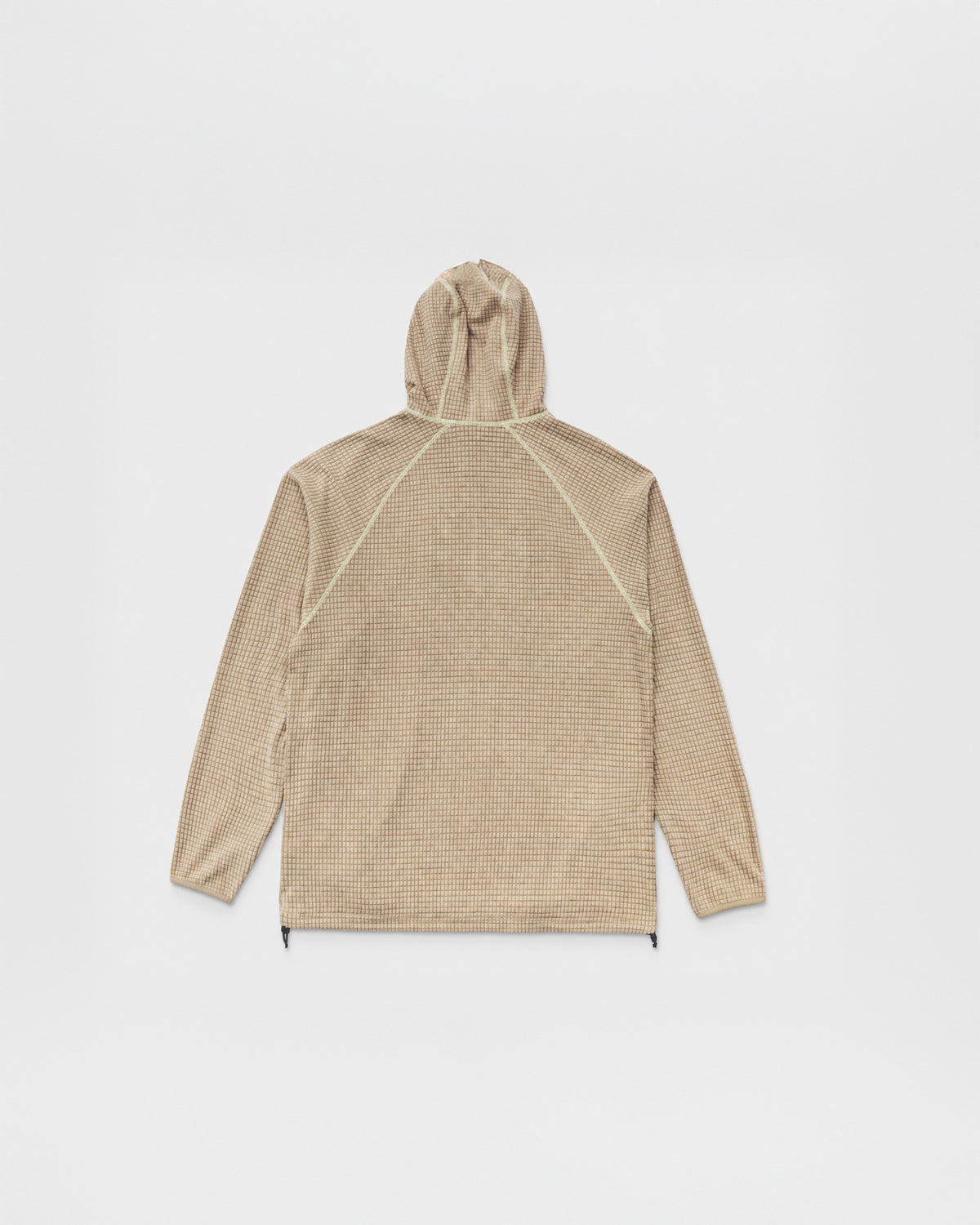 HUDSWELL PULLOVER GRID FLEECE HOODIE TAUPE 