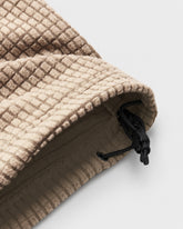 HUDSWELL PULLOVER GRID FLEECE HOODIE TAUPE 
