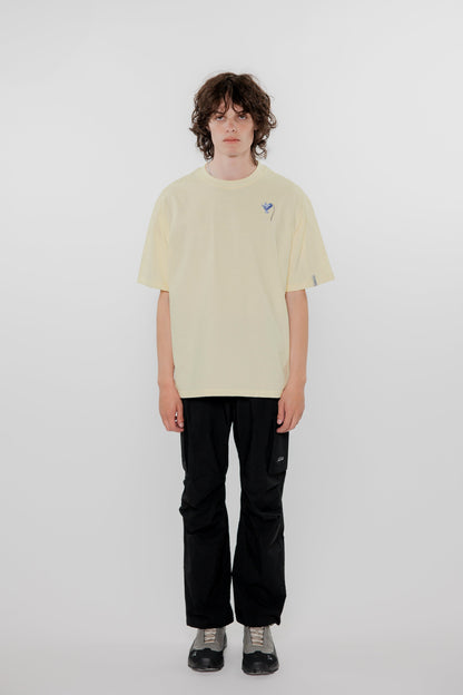 RILL BLUEBELL PRINT SHORT SLEEVE T-SHIRT OFF WHITE 