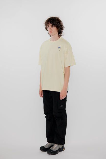 RILL BLUEBELL PRINT SHORT SLEEVE T-SHIRT OFF WHITE 