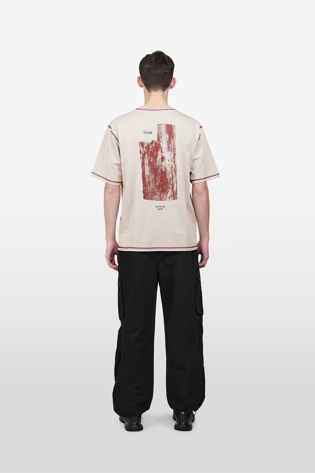 RILL BARK BEETLE PRINT SHORT SLEEVE T-SHIRT