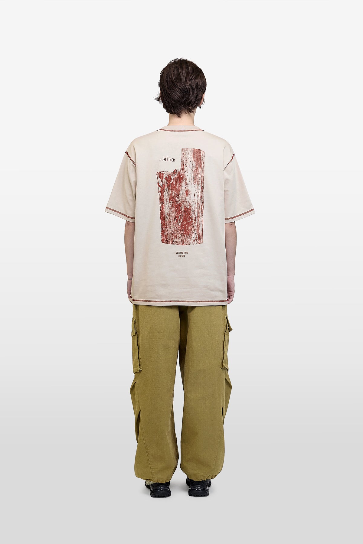 RILL BARK BEETLE PRINT SHORT SLEEVE T-SHIRT